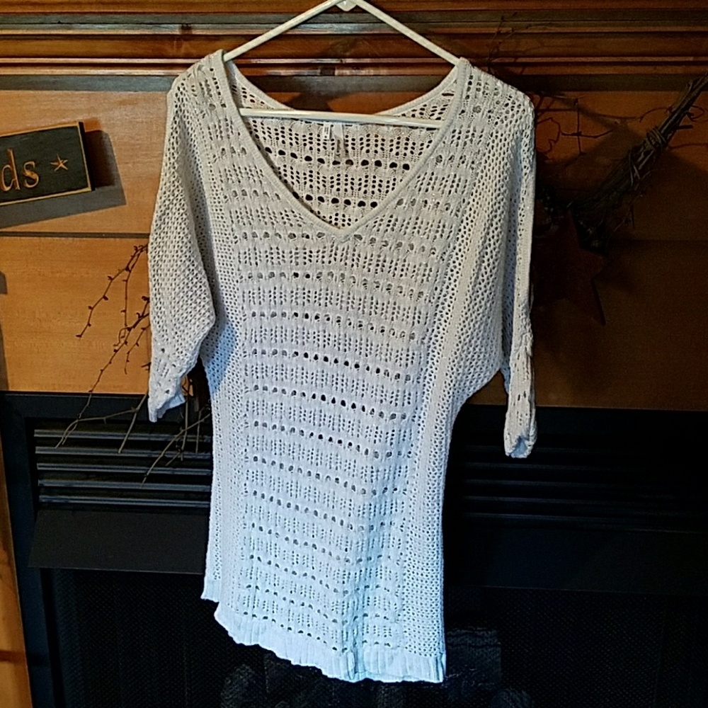 Pretty white cold shoulder sweater